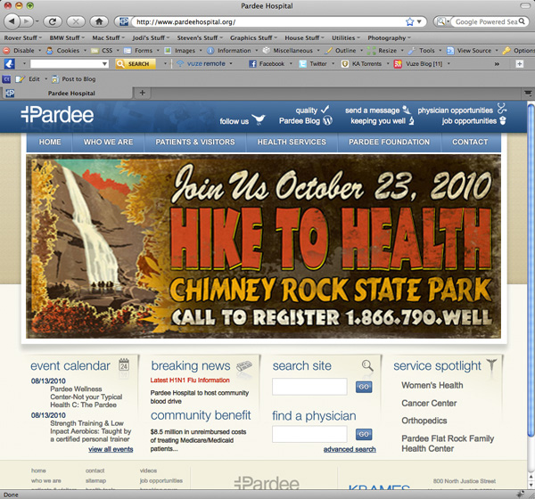 Pardee Hospital Hike To Health Fall 10 Web Banner Steven